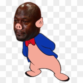 Crying Michael Jordan - Pig Looney Tunes, HD Png Download - crying jordan png