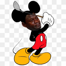 Crying Jordan Face Png - Mickey Mouse Meme, Transparent Png - crying jordan png