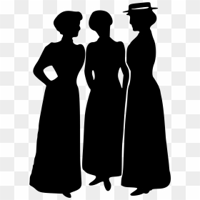 Chat Chatting Clique Ladies Png Image - Woman Victorian Silhouette, Transparent Png - woman standing png