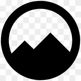 Mountains Inside A Circle - Mountains In A Circle Logo, HD Png Download - mountain icon png