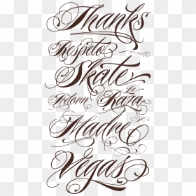 Gangster Tattoos Png Font Tattoo Lettering- - Tattoo Schriftzüge Vorlagen, Transparent Png - tatuajes tumblr png