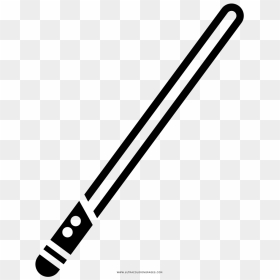 Light Saber Coloring Page - Black-and-white, HD Png Download - light saber png