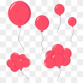 National Day Red Balloons Festive Png And Vector Image - Balloons Vector Png, Transparent Png - red balloon png