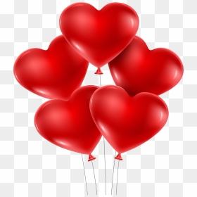 Black Hearts And Red Balloons Clipart, HD Png Download - red balloon png