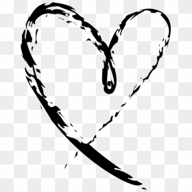 Transparent Heart Doodle Png - Doodle White Heart Transparent, Png Download - hand drawn heart png