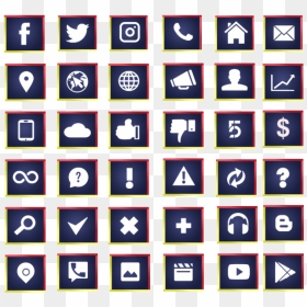 Social Media Icons Collection, Facebook, Twitter, Instagram - Portfolio Layout, HD Png Download - twitter symbol png