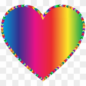 Multi Color Exploding Heart Clipart - Colorful Border Design Rainbow, HD Png Download - heart crown png