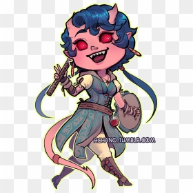 Dnd 5e Cleric Chibi, Png Download - Dnd Chibi Art Tiefling, Transparent Png - poggers png