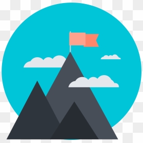 Mountain Summit Icon - Flat Design Nature Png, Transparent Png - mountain icon png