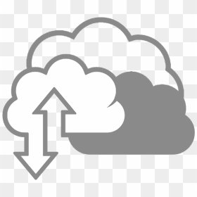 Cloudy Clipart , Png Download - Clip Art Black And White Clouds, Transparent Png - cloud icon png