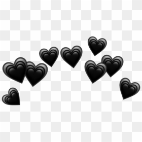Heart Hearts Crown Black Tumblr Emoji Png Heart Crown - Black Heart Crown Png, Transparent Png - heart crown png
