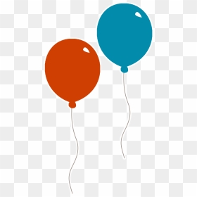 Balloon Red Blue Clip Art - Red And Blue Clipart Balloons, HD Png Download - red balloon png