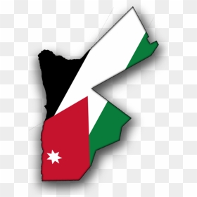 Flag-map Of Jordan - Jordan Map With Flag, HD Png Download - jordan png