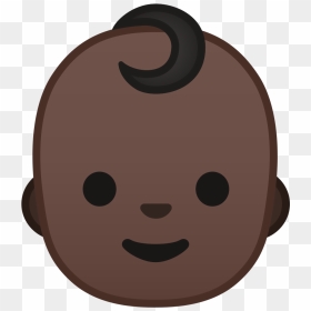 Baby Dark Skin Tone Icon - Dark Skin, HD Png Download - baby emoji png