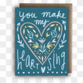 Heart Sing Display Photo - Greeting Card, HD Png Download - hand drawn heart png