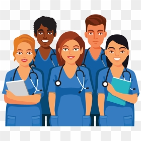Nursing Team Clipart - Male And Female Nurse Clipart, HD Png Download - staff png