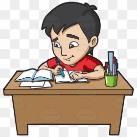 College Students Doing Homework Collection Studying - Doing Homework Clipart, HD Png Download - homework png