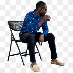Chair, HD Png Download - person sitting in chair png