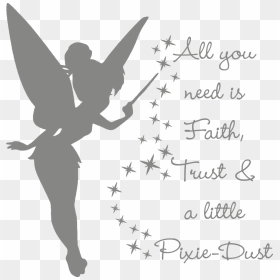 Muursticker All You Need Is Faith, Trust & A Little - Tinkerbell Pixie Dust Png, Transparent Png - pixie dust png