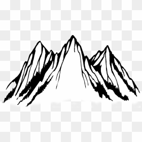 Clip Art Black And White Mountain, Hd Png Download - Mountain Clipart Black And White, Transparent Png - mountain icon png