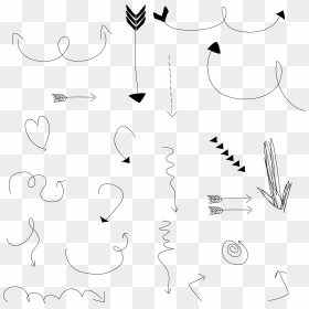 Freebie Friday Free Handrawn Arrow Doodles, HD Png Download - arrow png transparent