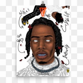 Image Of Playboi Carti “w - Playboi Carti Artsysteez, HD Png Download - xxxtentacion hair png