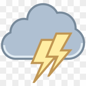 Lightning Icon Png Download - Transparent Storm Cloud Clip Art, Png Download - cloud icon png
