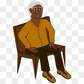 Sitting Man Clipart - Man Sitting On Chair Clipart, HD Png Download - person sitting in chair png