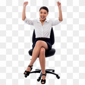 Happy Girl - Happy Stock Photo Png, Transparent Png - person sitting in chair png
