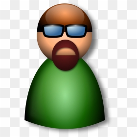 User Icon Remix Clip Arts - Bald And Beard With Sun Glasses, HD Png Download - user icon png