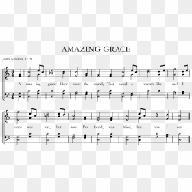 Transparent Music Staff Png - Amazing Grace Sheet Music Svg, Png Download - staff png