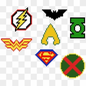 Justice League Logo Pixel Art, HD Png Download - justice league logo png