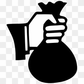 Money Bag Silhouette, HD Png Download - money symbol png