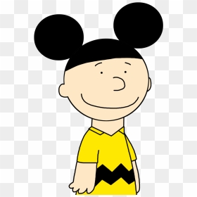 Charlie Brown With Mickey Mouse Ears By Marcospower1996 - Charlie Brown Mickey Mouse, HD Png Download - mickey mouse ears png