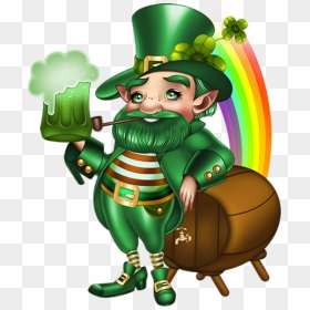 Transparent Leprechaun Saint Patrick S Day Cartoon - Irish Saint Patrick Leprechaun, HD Png Download - leprechaun hat png