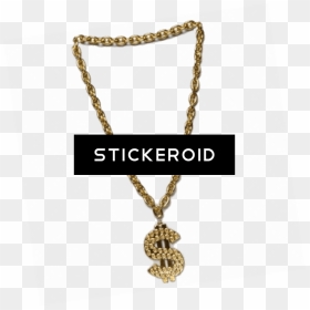Thug Life Gold Chain Dollar - Gangster Golden Chain Png, Transparent Png - gold chain dollar sign png