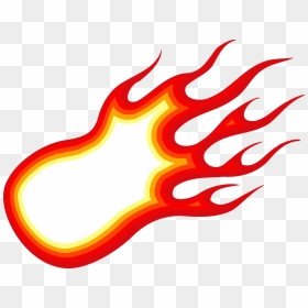 Comic Fireball Flame Vector 4 - Illustration, HD Png Download - fire ball png