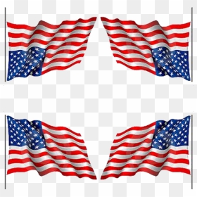 Waving U - S - A - Flag Die-cut Car Magnet Clipart - Americano Bandeira, HD Png Download - american flag waving png