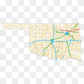Ok-20 Path - Turnpike Map Oklahoma, HD Png Download - path png
