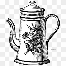 Vintage Sketch Teapot Png Clipart Download - Tea Pot Drawing, Transparent Png - teapot png