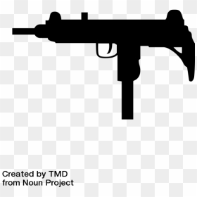 Uzi Submachine Gun Firearm - Machine Gun Vector Png, Transparent Png - machine gun png
