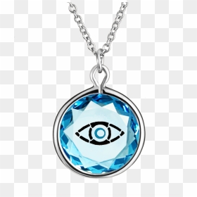 Evil Eye In Blue Swarovski Crystal With Black And Blue - Necklace, HD Png Download - evil eyes png