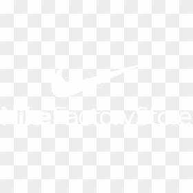 Hd Nike Factory Store Logo Black And White - Johns Hopkins Logo White, HD Png Download - swoosh png