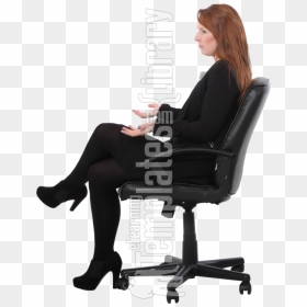 Transparent Person Sitting In Chair Png - Office Chair, Png Download - person sitting in chair png