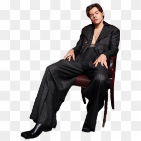 Man Sitting Png - Harry Styles Sunday Times Magazine, Transparent Png - man sitting png