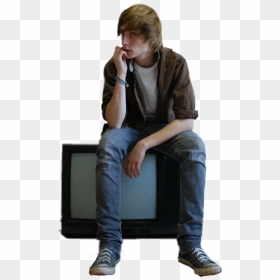 #guy #man #sitting #waiting - Sitting, HD Png Download - person sitting in chair png