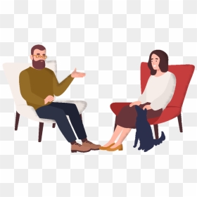 Nonprofs - Psychological Sitting Cartoon, HD Png Download - person sitting in chair png