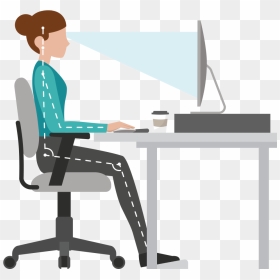 Ergonomic Factors To Consider When Setting Up, HD Png Download - person sitting in chair png