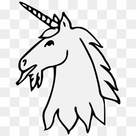 Unicorn"s Head Erased - Unicorn Head Line Art, HD Png Download - unicorn head png