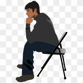 Sitting On A Chair Clipart , Png Download - Person Sitting In A Chair, Transparent Png - person sitting in chair png